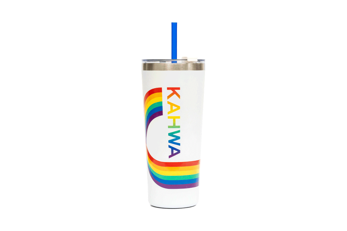 24oz Pride Tumbler With Straw Kahwa Coffee