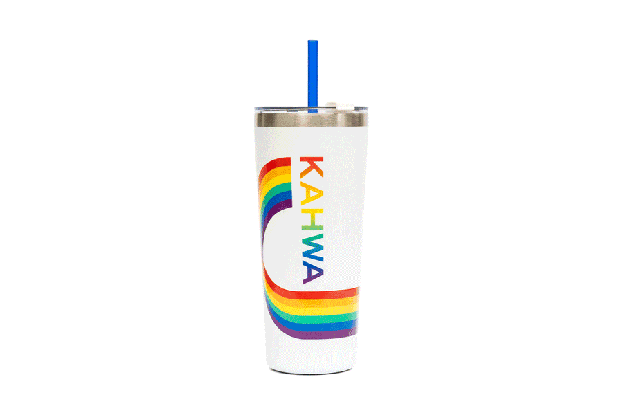24oz Pride Tumbler With Straw – Kahwa Coffee