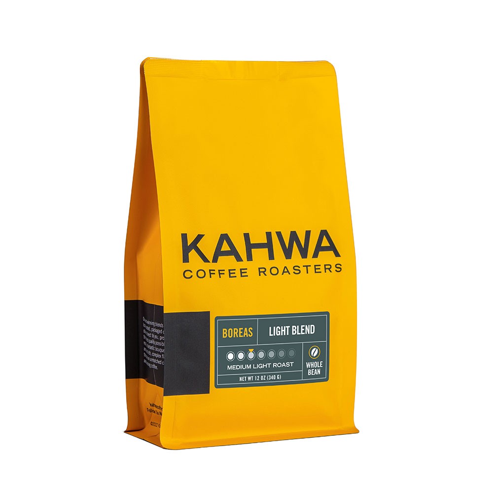 Kahwa Boreas Light Blend 12 oz whole bean bag